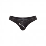 Male Power Zip Bikini XL Wet Look Waistband Juodas Tone Pattern