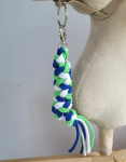 Super Hobby Horse Pavadėlis hobi arkliukui, mėlynas/&scaron;viesiai žalias/baltas