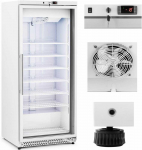 Royal Catering &Scaron;aldiklio spintelė, stiklinis &scaron;aldiklis, 7 lentynos, 580 l, 492 W - balta