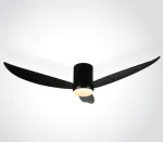 Lubinis &scaron;viestuvas 35W ventiliatorius su dimeriuojamu 22W LED &scaron;viestuvu, juodas, 3000/4000/5500K, 6302C/B/V
