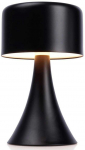 LED metalinė naktinė lempa, juoda, bevielė, 20,5 cm