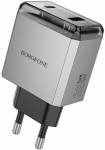 Oem Borofone Laidinis įkroviklis BN20 Lena - USB + Type C - PD 35W pilkos spalvos