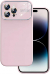 Topt Soft Silicone Lens dėklas skirtas Apple iPhone 12 light rožinės spalvos