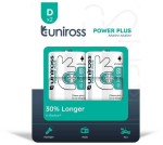 Uniross Batteries Uniross baterijos, 2 vnt. D/LR20 &scaron;arminės POWER PLUS