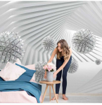 Deco Detales Fototapetai - Origami burbulai : Size - 150x105