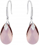 Diamond Sky Jewelry Sidabriniai auskarai moterims DiamondSky &bdquo;Baroque III (Antique Rožinė)&ldquo; su Swarovski kristalais