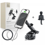 Tech-Protect MM15W-V9 automobilinis laikiklis su MagSafe prietaisų skydeliui ir oro ventiliacija 15W - Juodas