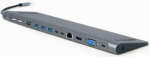 Gembird USB Type-C 9-in-1 Multi-Port Adapteris + Card Reader