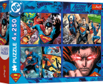 Trefl Dėlionė 4x250 vnt. - Supermeno drąsa