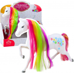 Lean Toys Pasakų arkliukas su vaivoryk&scaron;tės spalvų karčiais