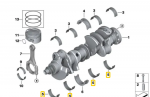 BMW G30 G11 G12 G14 G15 G16 X5 G05 X6 G06 X7 G07 Geltona Guolių &Scaron;elis Originalus 11218606300