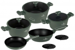 Puodų komplektas (10 dalių) Berlinger Haus BH-8207 Matte Žalias