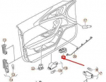 VAG AUDI A6 C7 De&scaron;iniųjų durų apdailos skydelio ap&scaron;vietimo lempa 4G0947355C NAUJAS GENUINALUS