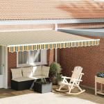 Markizės apdailė Žalia ir geltona 430 x 20 cm Drobė