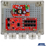 &Scaron;akotuvas Atte IP-8-20-L2 PoE komutatorius 8 IP kameroms, i&scaron;oriniame ABOX-L2 korpuse, su 96 W maitinimo &scaron;altiniu, nevaldomas