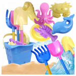 Realprices Kibirų formos, 9 vnt. paplūdimio sodo žaislų, skirtų vaikų smėlio dėžei