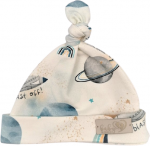 BABY 01087 Kūdikių smurfinė kepurė Cosmos ecru 3-6m*