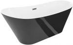 Vonia Mexen Dora, 150 x 75 cm, Baltas/Juodas + Brushed gun pilka persipylimas