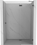 Du&scaron;o durys Mexen Lunar L, de&scaron;inė, 140 cm, transparent/brushed gun pilka