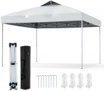 Bonideco Select Paviljonas 3x3m sulankstomas paviljonas, atsparus vandeniui, stabilus UV apsauga, vakarėlių palapinė sulankstoma palapinė balta