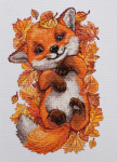 Abris Art Siuvinėjimo kryželiu rinkinys &bdquo;Pirmasis ruduo&ldquo;, 24&times;36 cm, 14 ct, 33 spalvos