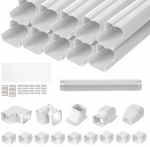 Mini Split linijos rinkinio dangtis, 75 mm pločio, 5400 mm ilgio, PVC dekoratyvinis vamzdynų dangtis oro kondicionieriui, dažomas AC linijos dangtis
