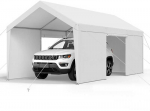 12x6 m Tvirtas Automobilių Prieglauda su Sienomis, Ne&scaron;iojamas Garažas, Pavėsinė, Sandėliukas, Cinkuotas Plienas