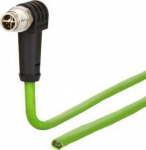 Triton METZ CONNECT M12 ki&scaron;tukas, 8 kontaktų, X kodavimo, kampinis, 1 m