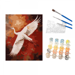 Winder Home Tapyba pagal skaičius &ndash; paveikslas, dažai, teptukai, rinkinys &bdquo;Gervė&ldquo;, 40&times;50 cm