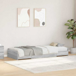 Lova Lovos rėmas Pilkas Sonoma 90 x 190 cm Apdirbta mediena