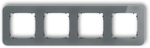 Karlik Elektrotechnik 28-12-IRSZ-4 ICON Universalus keturgubas suapvalintas rėmas - stiklo efektas (rėmas: grafito dugnas: juodas) 28-12-IRSZ-4