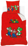 Raudonas &bdquo;Super Mario&ldquo; patalynės komplektas 140&ndash;200 cm, 70&ndash;90 cm