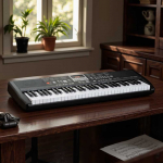 Promotions Pianinas, 61 klavi&scaron;ų elektroninis klaviatūra, 85x28x12 cm, juoda