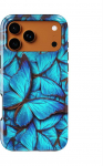 Voltuna Dėklas &bdquo;Mėlyna Butterfly Storm&ldquo; su MagSafe Apple iPhone 13-17 modeliams