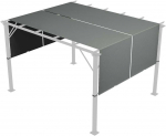 Aosom Pavėsinės keičiamas stogelis, 488x122 cm, tamsiai pilka, poliesteris