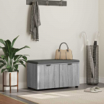 Koridoriaus suolas su pagalve Pilka Sonoma 80 x 38 x 46 cm