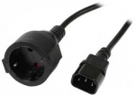 Synergy21 Netzkabel 230V Kaltger&auml;te C14(Stecker)->Schutzkontakt CEE7(Buchse), 1,8m, ,