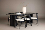 Venture Design Valgomojo komplektas Tyres&ouml; stalas 100x220 cm juodas su Ven kėde juoda