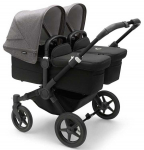 Universalus vežimėlis dvynukams Bugaboo Donkey 5 TWIN - Juodas/Midnight Juodas/Pilkas Melange