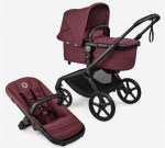 Universalus vežimėlis Bugaboo Fox 5 Renew Dark Cherry/Dark Cherry/Juodas frame 7in1