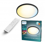 Lubinis &scaron;viestuvas Plafoninis LED &scaron;viestuvas PHILIPS VALEN 16W 2200-6500K 2000lm juodas &Oslash;29,1x2,4cm su pultu