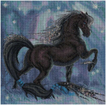 Panna Klart Siuvinėjimo kryželiu rinkinys PANNA &bdquo;Juodoji gražuolė&ldquo; 34,5x34,5 cm