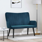Dviejų vietų sofa Mėlyna 115 x 61 x 87 cm Aksomas
