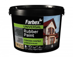 Dažai gumos pagrindu FARBEX RUBBER PAINT, balta sp., 3,5kg