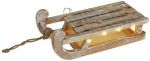 Home Styling Collection Medinė kalėdinė dekoracija su LED lemputėmis, rogės, 32 x 25 x 11 cm