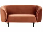 Beliani 2-vietė sofa LOEN, veliūras, oranžinė