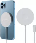 Accezz belaidis įkroviklis USB-C – MagSafe belaidis įkroviklis – 1 metras – Baltas