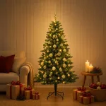 Dirbtinė Kalėdų eglutė su burbulais 150 cm 150 LED &Scaron;ilta balta