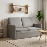 Dviejų vietų sofa &Scaron;viesiai pilka 130 x 81 x 82 cm Aksomas