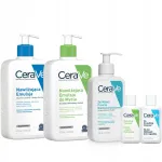 Cerave rinkinys: 2x emulsija 473ml, gelis nuo netobulumų 236ml + Dovana